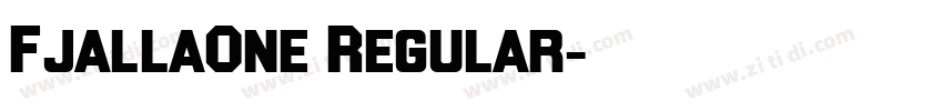 FjallaOne Regular字体转换